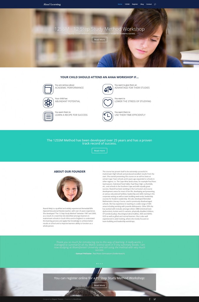 Ahaa Learning Solutions Website